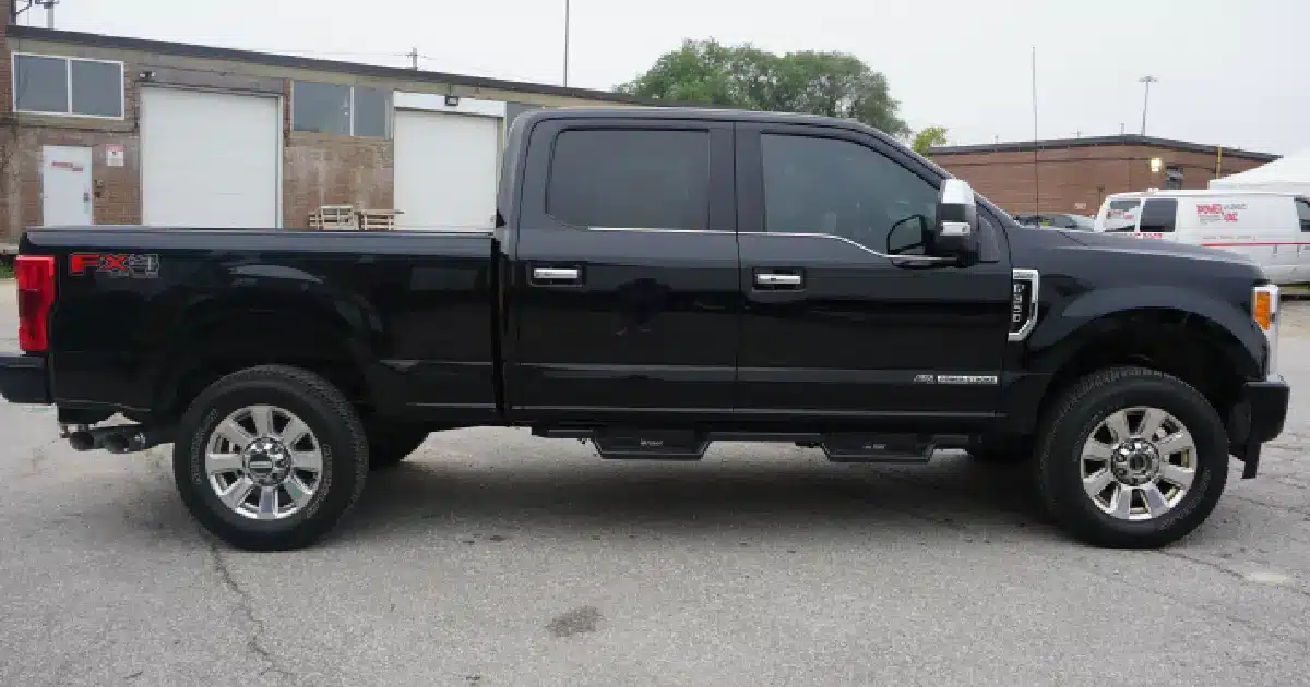 Ford F350 - Partial Wrap - Apex Property Management - Before