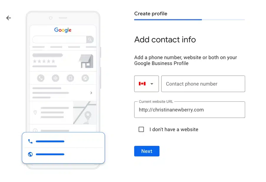 Add Contact Information - Phone and Website - Google My Business Setup Add Contact Information - Phone and Website - Google My Business Setup