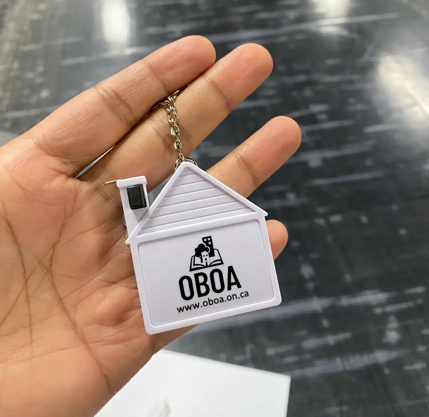 OBOA Custom Keychains with Measuring Tapes - Promotional Product