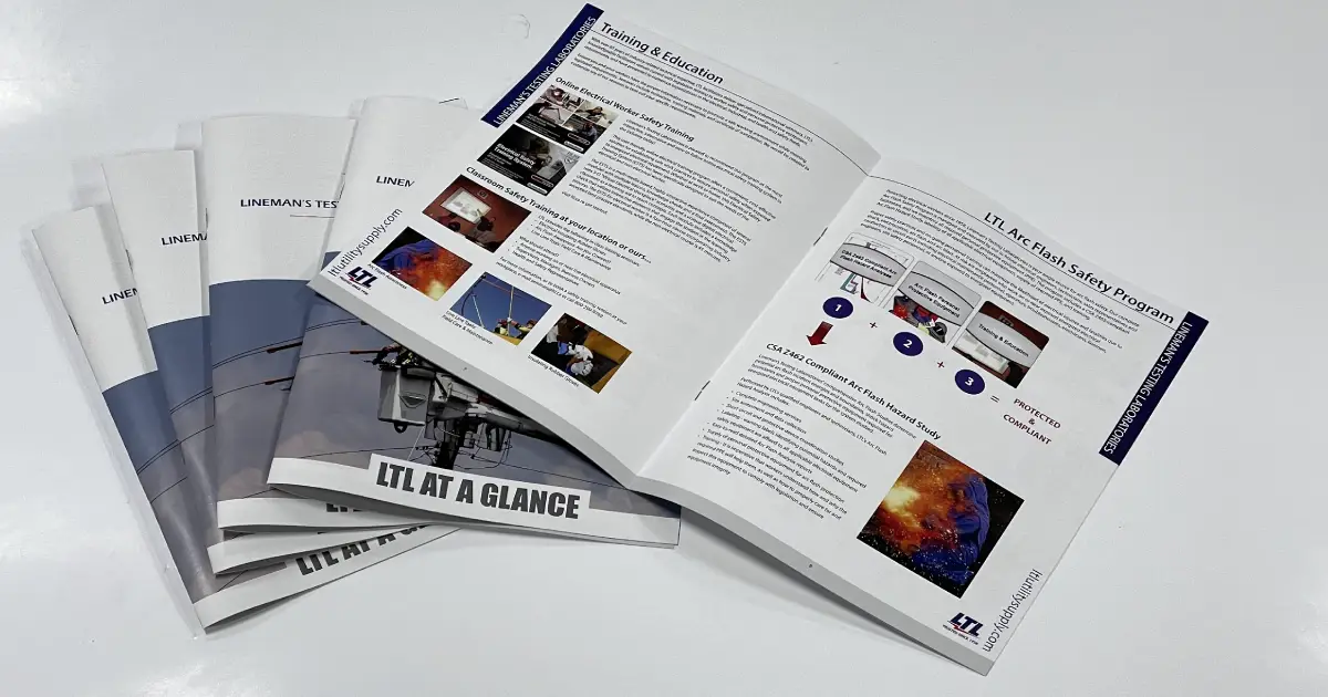 Custom Booklets Printing for Lineman's Testing Laboratories of Canada - Branding Centres - Finished Product 1 Custom Booklets Printing for Lineman's Testing Laboratories of Canada - Branding Centres - Finished Product 1