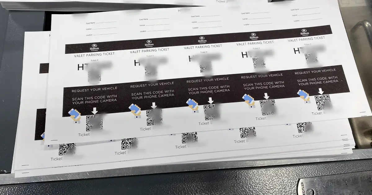 Custom-Designed Valet Parking Tickets by Branding Centres - Print Services in Toronto Custom-Designed Valet Parking Tickets by Branding Centres - Print Services in Toronto