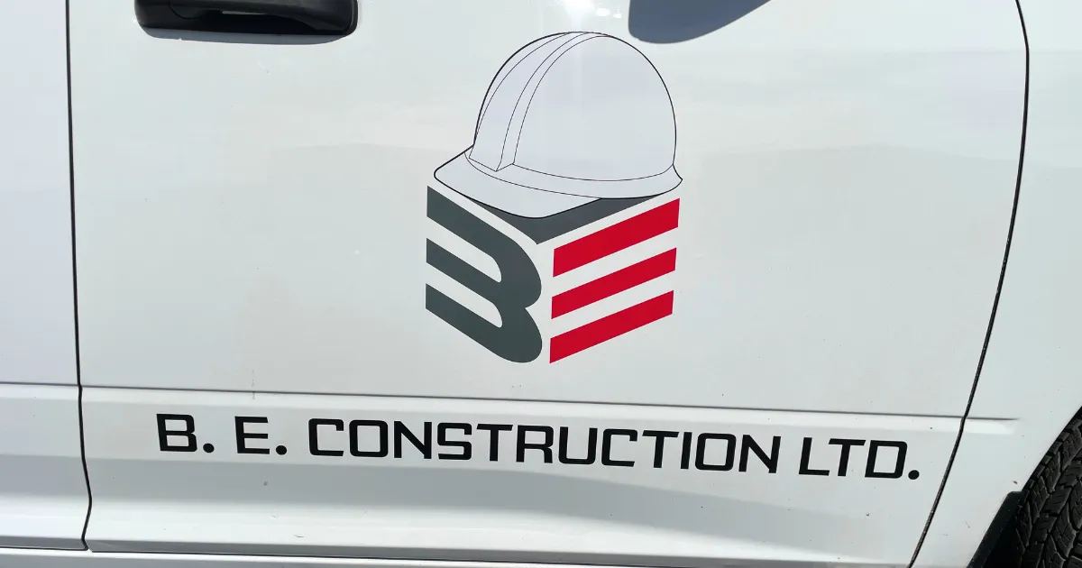 RAM 1500 Promotional Decals for BE Construction - After - Closeup