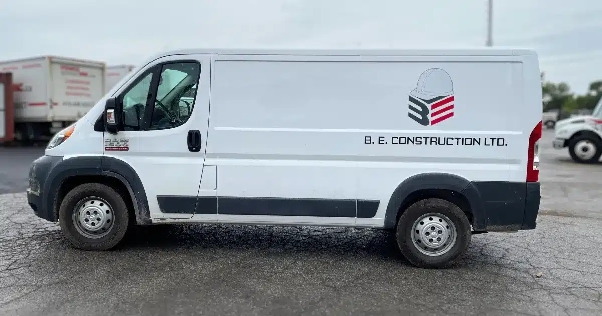 RAM Promaster Promotional Decals for BE Construction - After