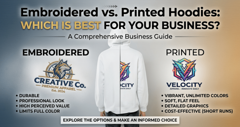 Embroidered vs Printed Hoodies Which Is Best for Your Business