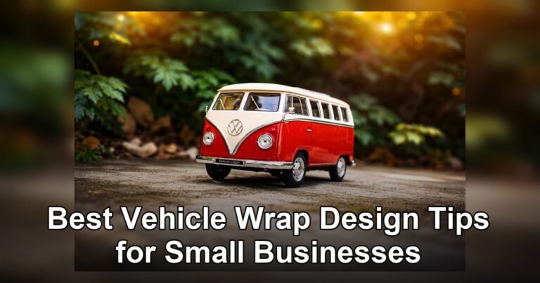 Delivery van wrapped with high-contrast logo and clear messaging, illustrating vehicle wrap design tips for small businesses