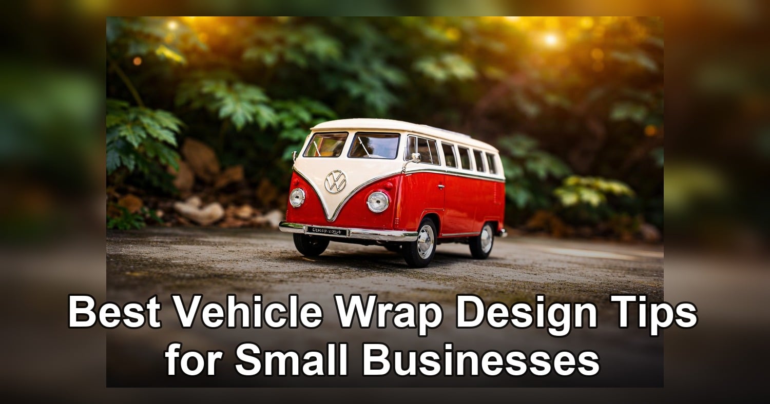 Delivery van wrapped with high-contrast logo and clear messaging, illustrating vehicle wrap design tips for small businesses