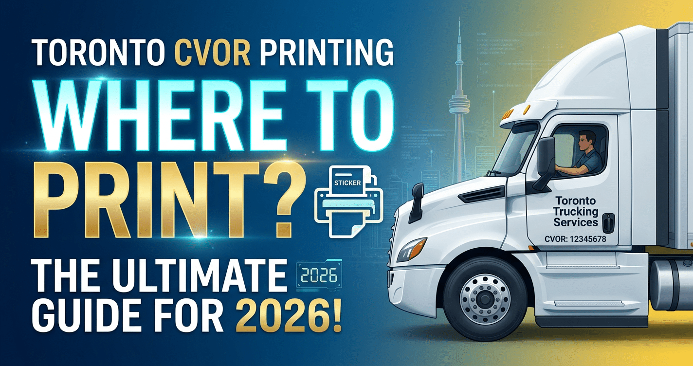 CVOR Numbers in Toronto Where to Print Them for Trucks and Vans