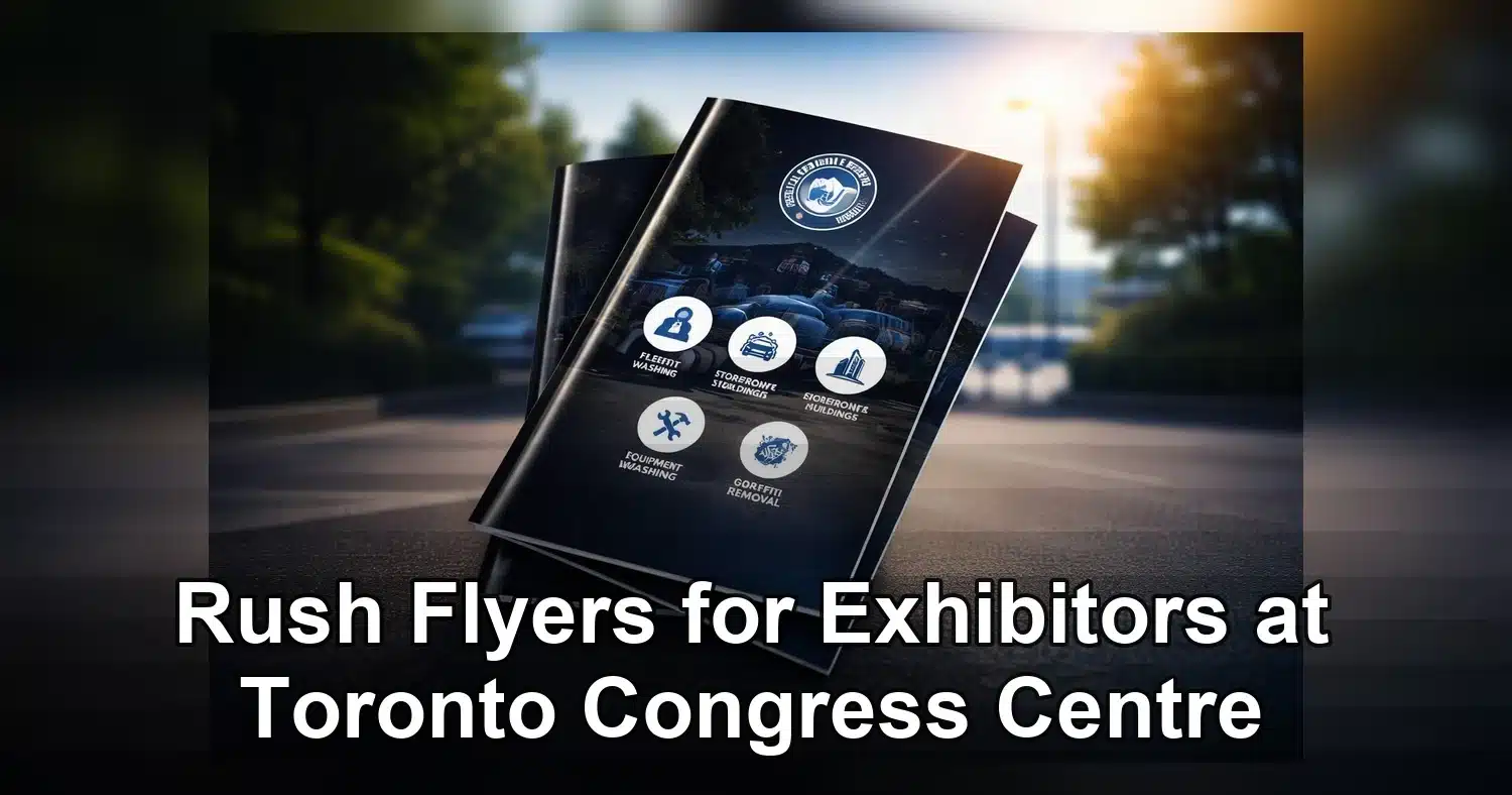 rush flyers for exhibitors at toronto congress centre — Linen Uncoated Flyers.Jpg