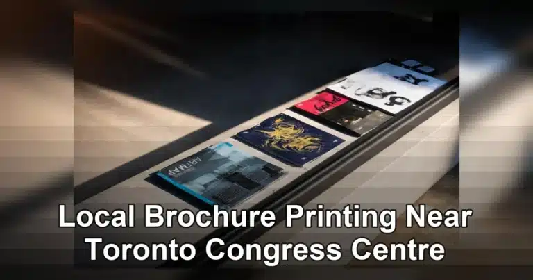 local brochure printing near toronto congress centre — Art magazines and brochures on a sunlit concrete surface, highlighting
