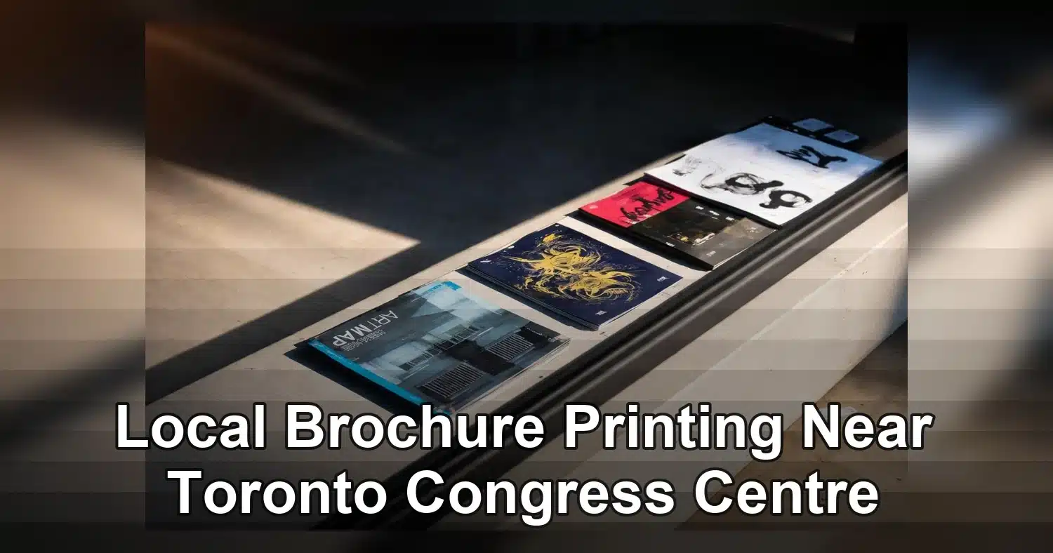 local brochure printing near toronto congress centre — Art magazines and brochures on a sunlit concrete surface, highlighting