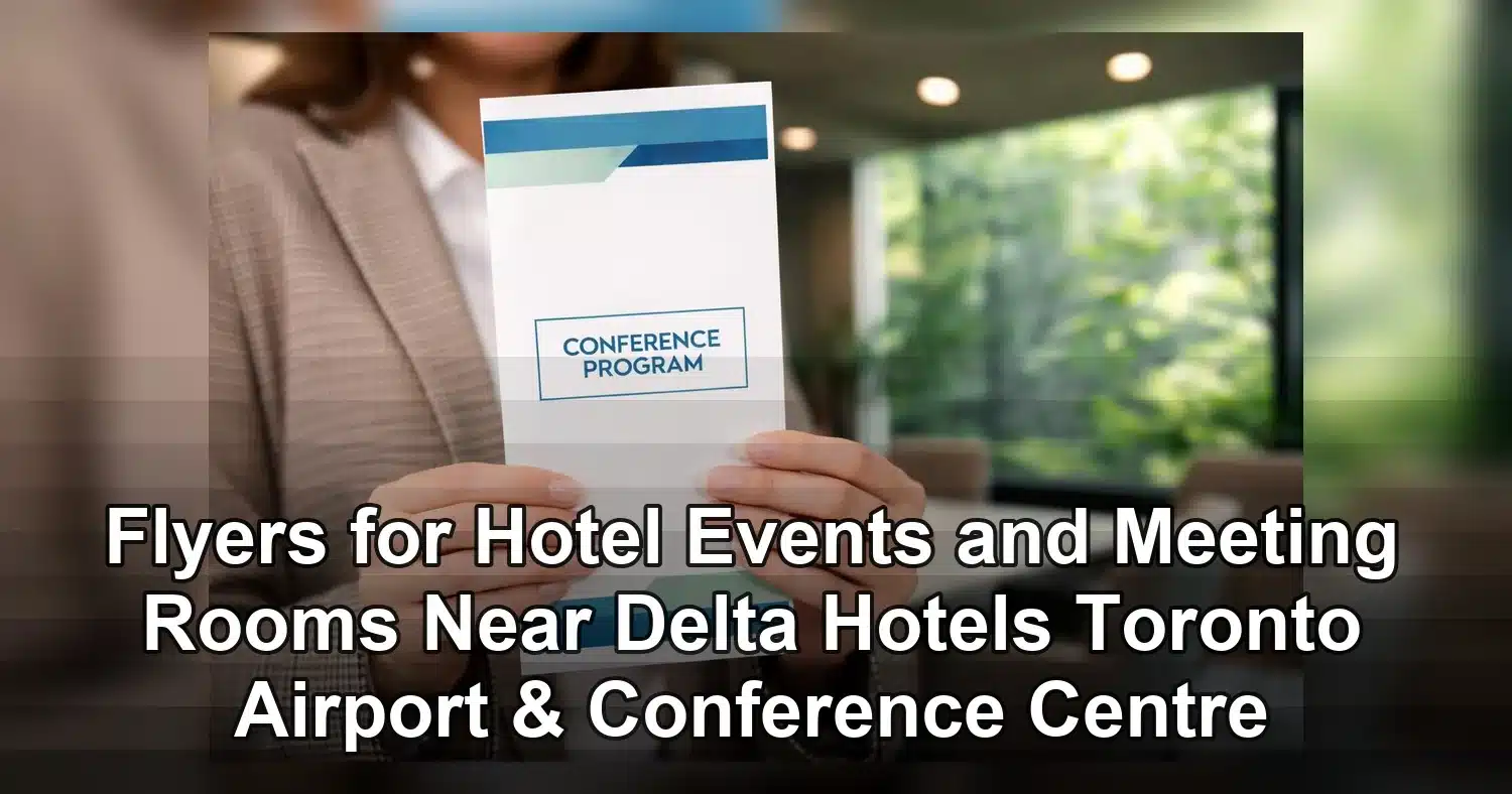 flyers for hotel events and meeting rooms near delta hotels toronto airport & conference centre — A professional holding a co