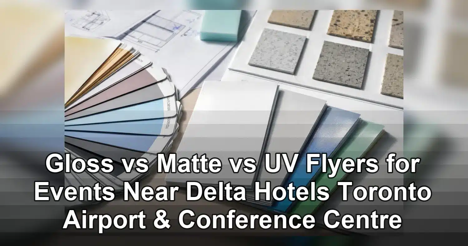 gloss vs matte vs uv flyers for events near delta hotels toronto airport & conference centre — Color palette and material sam