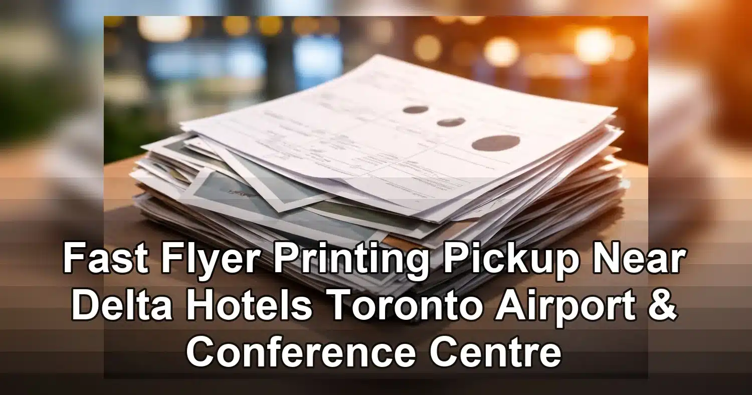 flyer printing with pickup near delta hotels toronto airport & conference centre — Close-up view of a stack of various papers