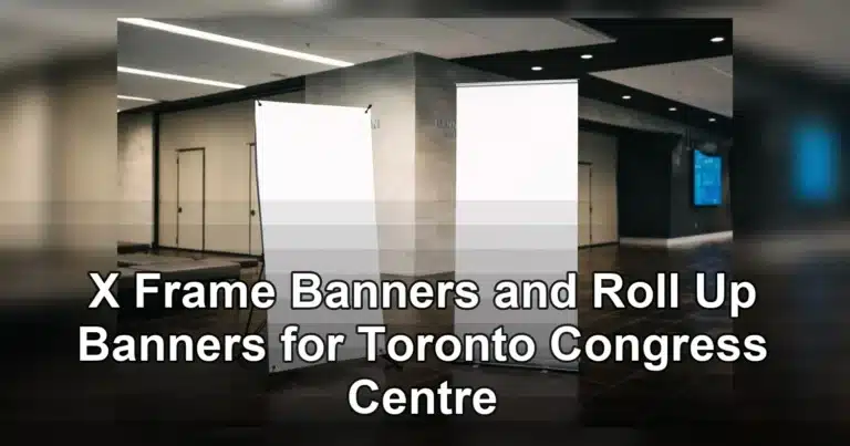 x frame banners toronto congress centre — Modern minimalist interior of Bannerman ballrooms with sleek design and contemporar