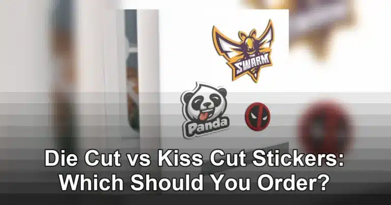 Die cut vs kiss cut stickers - example of both sticker types side by side