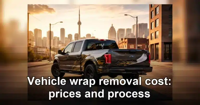 Vehicle wrap removal cost - vinyl removal from a fleet vehicle showing typical adhesive cleanup