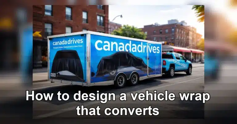 How to design a vehicle wrap - vinyl-wrapped delivery vehicle with bold branding example