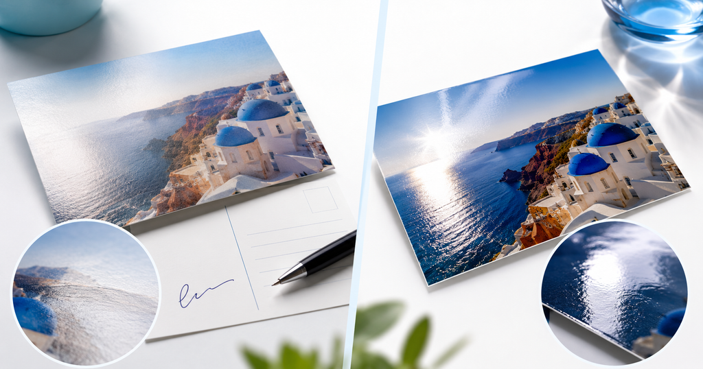 AQ vs UV coating for Postcards: Which Finish Wins?