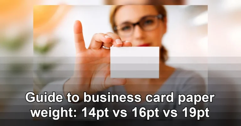 business card paper weight — Close-up of a woman holding a blank business card with a blurred background for copyspace.