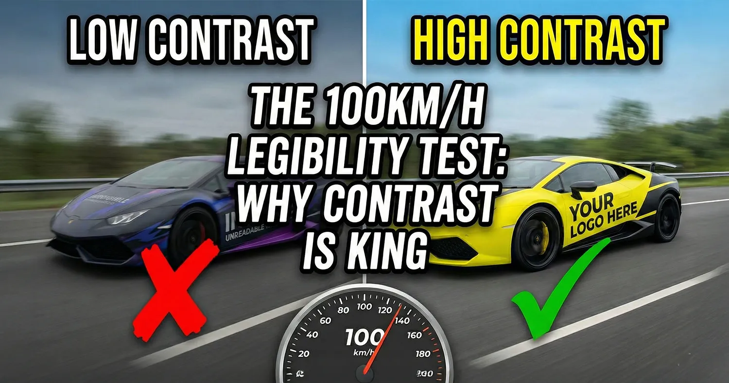 Le test de lisibilité à 100 km/h : pourquoi le contraste est roi en habillage de véhicule